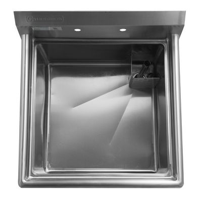 thorinox tss-1818-r18 one compartment sink right drain board top view