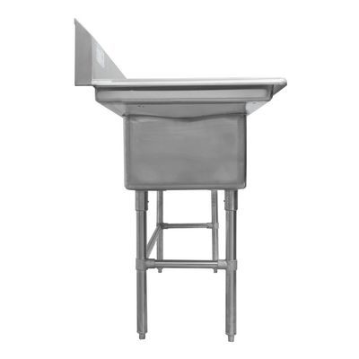 thorinox tts-1818-l18 three compartment sink left drain board side view