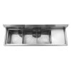 thorinox tts-1818-r18 three compartment sink right drain board top view