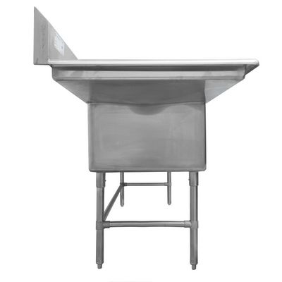 thorinox tts-2424-l24 three compartment sink left drain board side view