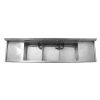 thorinox tts-2424-rl24 three compartment sink two drain board top view