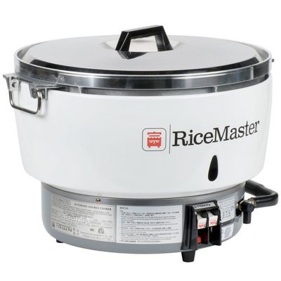 town rm55 commercial gas rice cooker side view