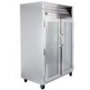 traulsen g21010 two section reach in refrigerator glass door left side view