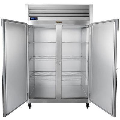 traulsen g22010 two section reach in freezer solid door door open