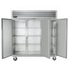 traulsen g30010 three section reach in refrigerator half door door open