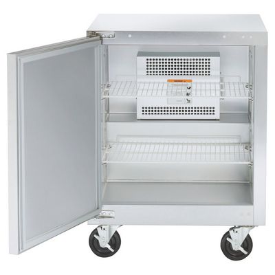 traulsen ult27l0-sb undercounter freezer hinged doors door open