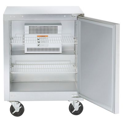 traulsen ult32r0-sb undercounter freezer stainless steel back door open