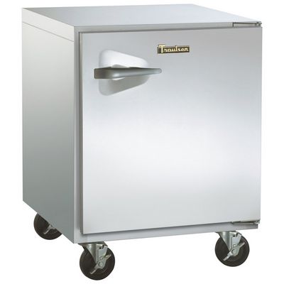 traulsen ult32r0-sb undercounter freezer stainless steel back left side view