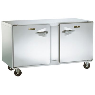traulsen ult48lr-sb undercounter freezer stainless steel back left side view