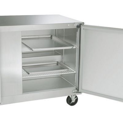 traulsen ult48lr undercounter freezer stainless steel back door open