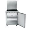 traulsen upt2706r0 refrigerated sandwich prep table door open