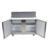 traulsen upt4812lr refrigerated sandwich prep table door open