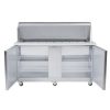 traulsen upt6012lr refrigerated sandwich prep table door open