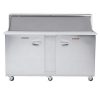 traulsen upt6012lr refrigerated sandwich prep table front view