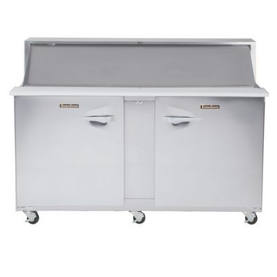traulsen upt7218lr refrigerated sandwich prep table front view