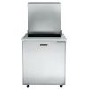 traulsen ust2706l-sb compact sandwich prep table hinged flat top top door open