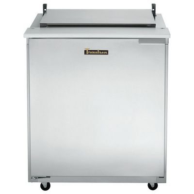 traulsen ust2706r compact sandwich prep table hinged flat top door closed