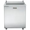 traulsen ust2709l-sb refrigerated sandwich prep table door closed