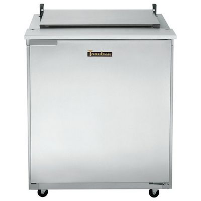 traulsen ust2709l-sb refrigerated sandwich prep table door closed