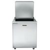 traulsen ust2709r-sb refrigerated sandwich prep table top door open