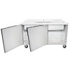 traulsen ust6024ll refrigerated sandwich prep table front door open