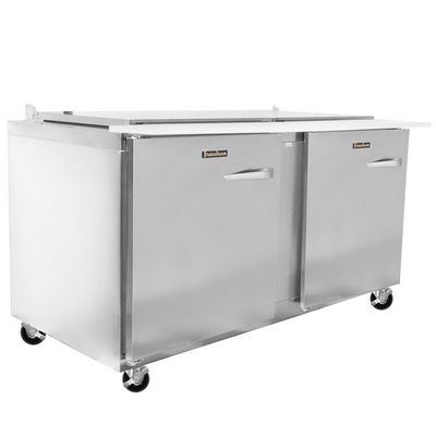 traulsen ust6024ll refrigerated sandwich prep table left side view