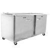 traulsen ust6024lr refrigerated sandwich prep table left side view