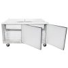 traulsen ust6024rr refrigerated sandwich prep table front door open