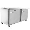 traulsen ust6024rr refrigerated sandwich prep table left side view