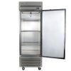 true t-23f solid reach in freezer door open