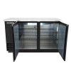 true tbb-2 back bar refrigerator solid door door open