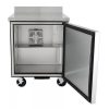true twt-27f-hc undercounter worktop freezer door open