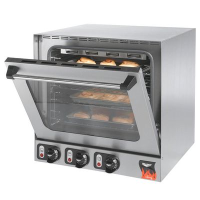 vollrath 40701 half size countertop electric convection oven door open