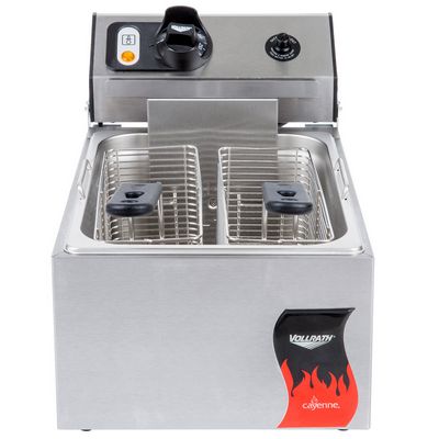 vollrath 40705 commercial countertop electric fryer front view