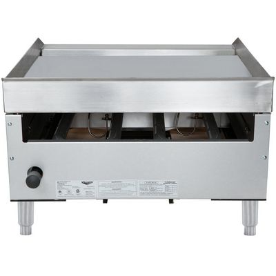 vollrath 40722 commercial thermostatic gas griddle back view
