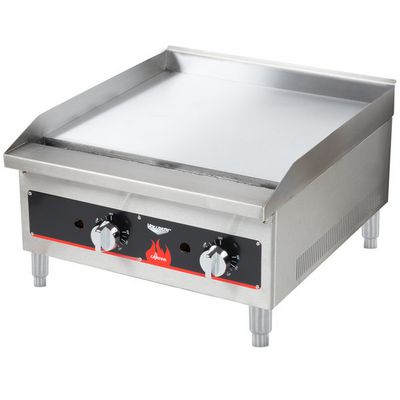 vollrath 40722 commercial thermostatic gas griddle right side view