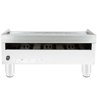 vollrath 40723 commercial thermostatic gas griddle back view