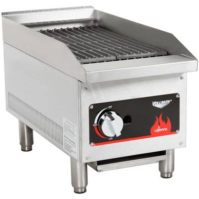 vollrath 40728 commercial gas charbroiler left side view
