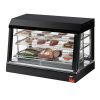 vollrath 40733 angled glass countertop heated display case filled