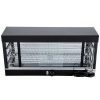 vollrath 40735 angled glass countertop heated display case front view