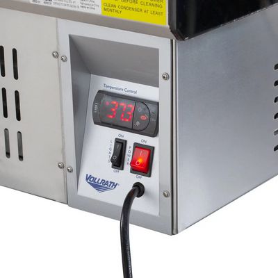 vollrath 40842 drop in display refrigerator curved control panel