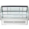 vollrath 40843 drop-in display refrigerator curved glass front view