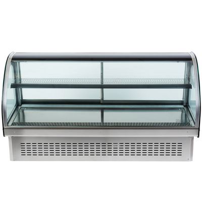 vollrath 40844 drop in display refrigerator curved front view