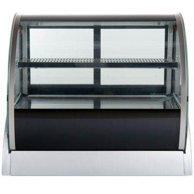 vollrath 40852 countertop display refrigerator curved glass front view