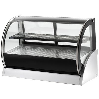 vollrath 40857 curved glass countertop heated display case right side view