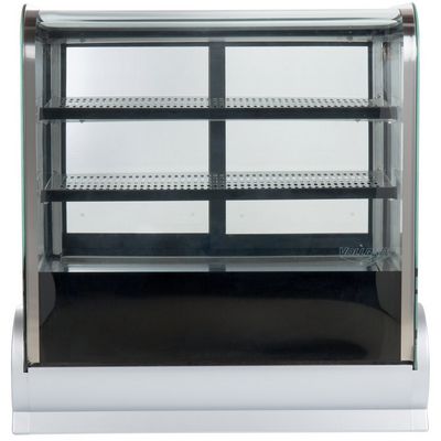 vollrath 40863 countertop display refrigerator curved glass front view