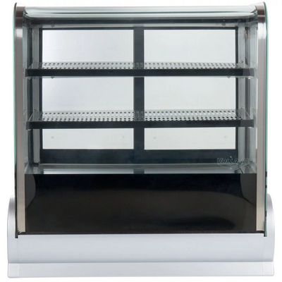 vollrath 40864 countertop display refrigerator curved glass front view