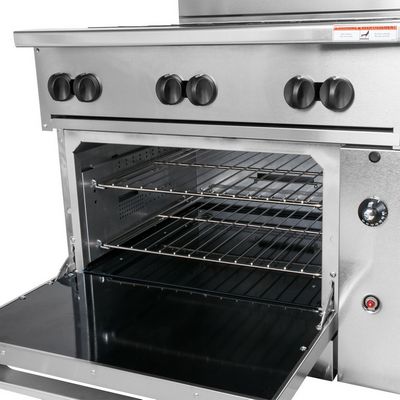 vulcan 36s-6bn commercial gas range with standard oven base oven