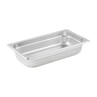 Winco 1/3 Size Stainless Steel Anti-jam Steam Table Pan SPJM-302 - 2.5in Deep