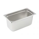 Winco 1/3 Size Stainless Steel Anti-jam Steam Table Pan SPJM-306 - 6in Deep